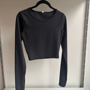 Lululemon Black Wunder Train Cropped Long Sleeve 6